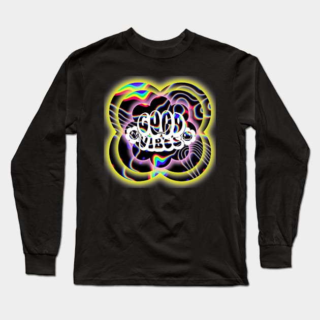 Good vibes only y2k vibes Long Sleeve T-Shirt by VantaTheArtist